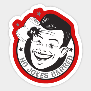 No Jokes Barred Logo Sticker